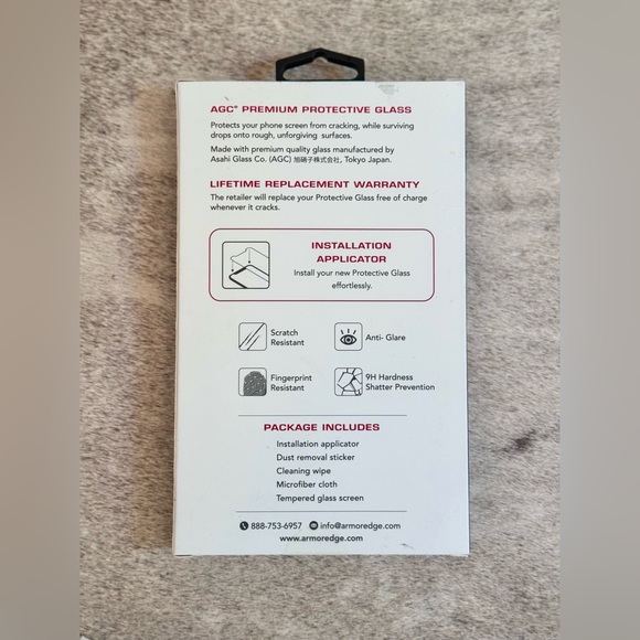 ARMOR EDGE Protective Glass Screen Protector for iPhone X - NWT - Picture 4 of 7